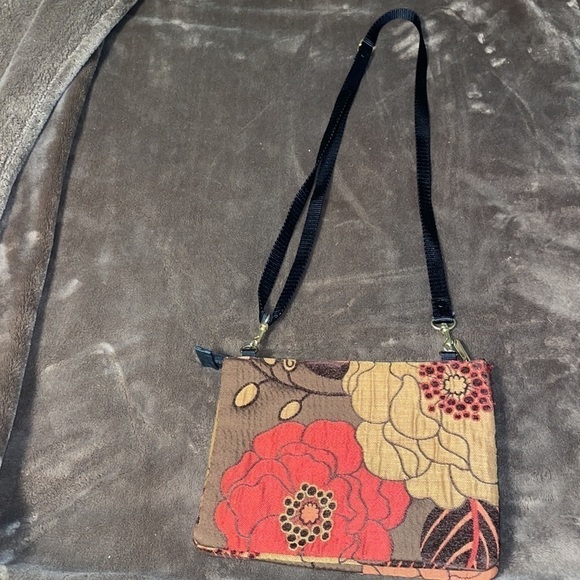 Danny Kaplan Tapestry Crossbody Floral Fabric Shoulder Bag - Picture 2 of 8